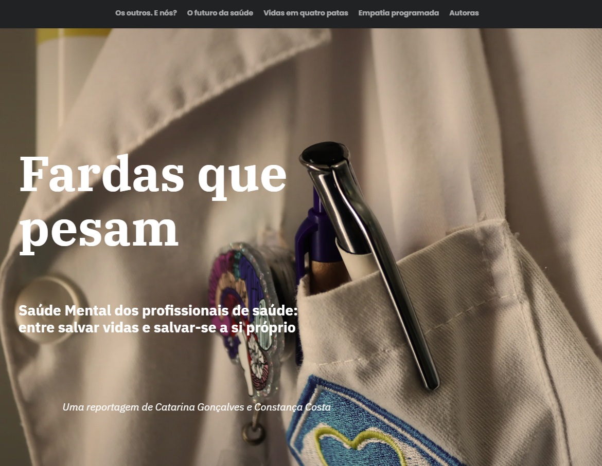 Homepage da reportagem Fardas que pesam